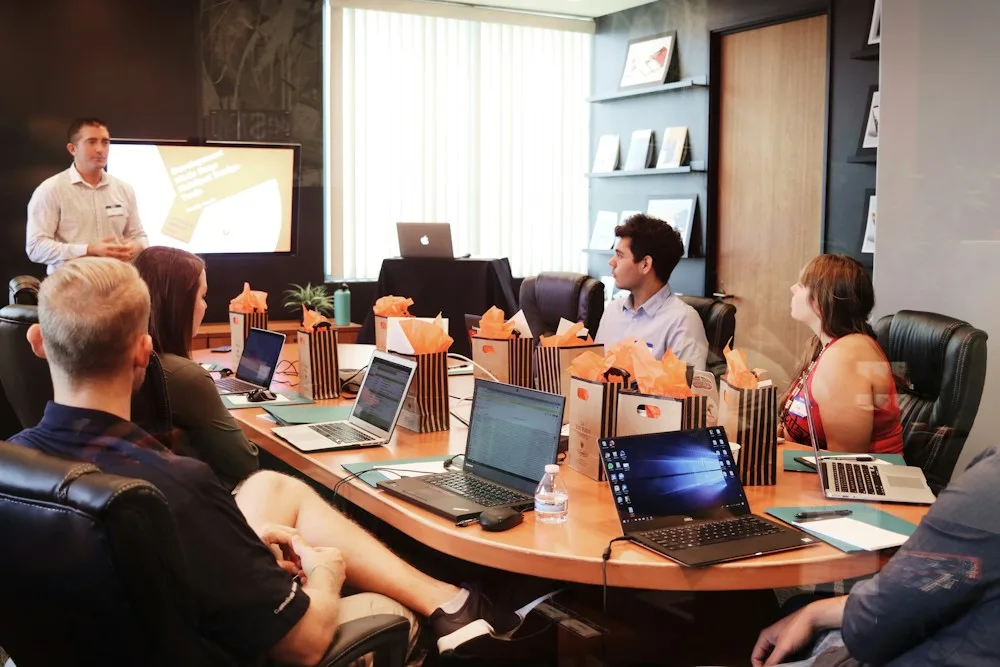 A creative team reviewing campaign ideas